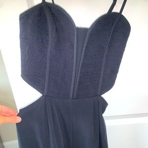 Blue/Gray H&M Cut Out Jumpsuit